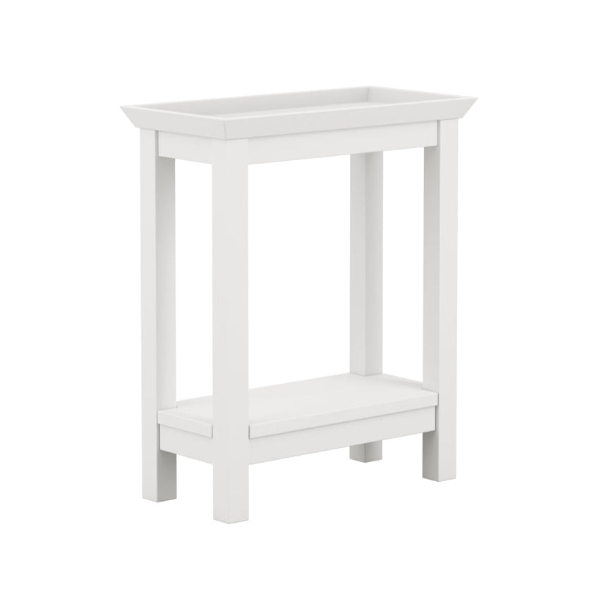 Cote White Lacquered Finish Side Table